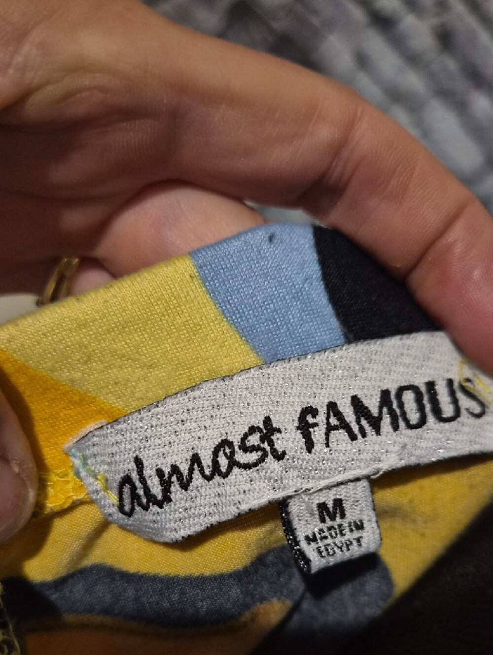 Almost Famous Yellow Blue Black Cream Colorblock Strapless Maxi Dress - Picture 2 of 8